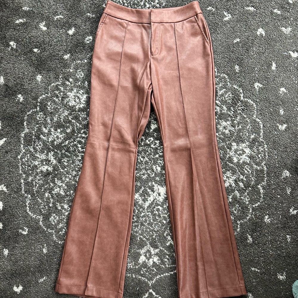 Avec Les Filles Brown Leather Pants